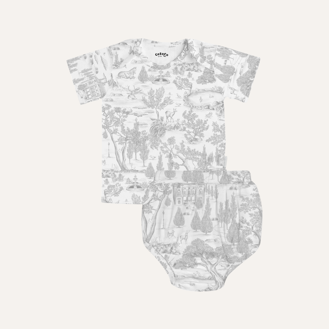 Baby Bloomer Set in Estate Grey