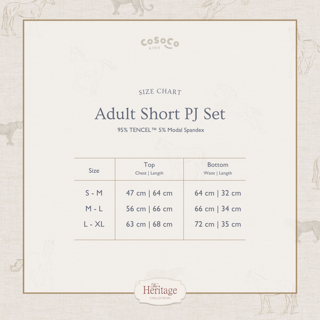 Adult Short PJ Set in Jungle Toile