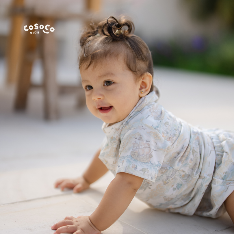 Baby Bloomer Set in Salt Air