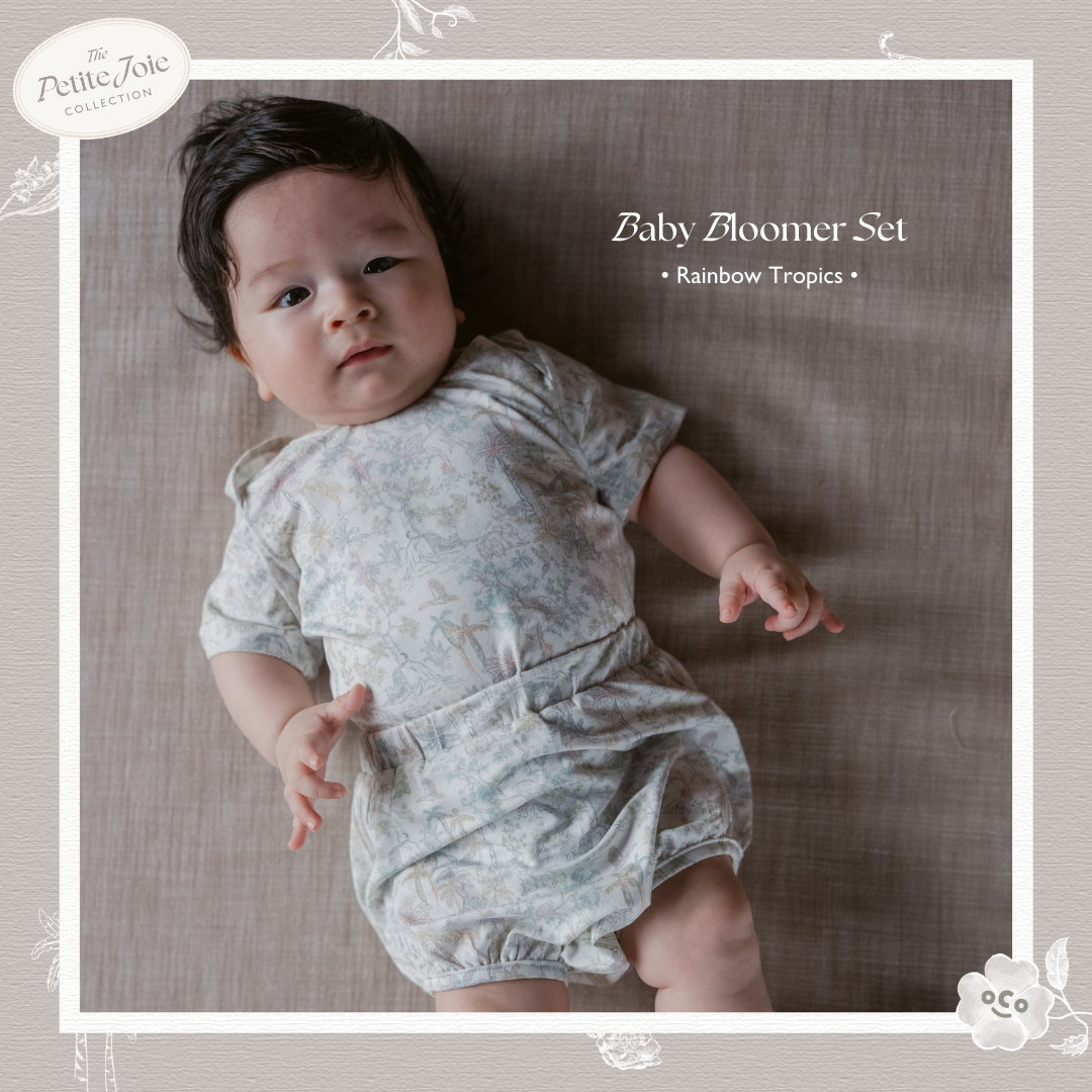Baby Bloomer Set in Rainbow Tropics