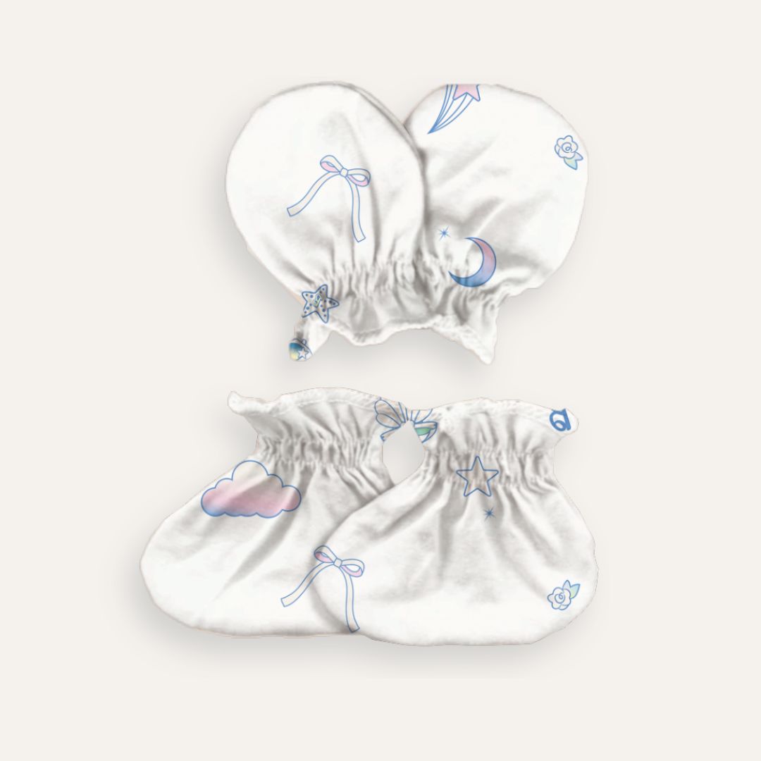 Barbie Mittens & Booties in Rainbow Dreams