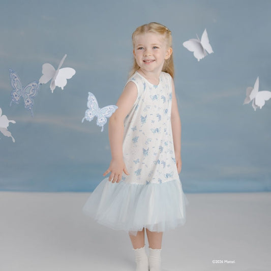 Barbie Sleeveless Tulle Dress in Pixie Wish