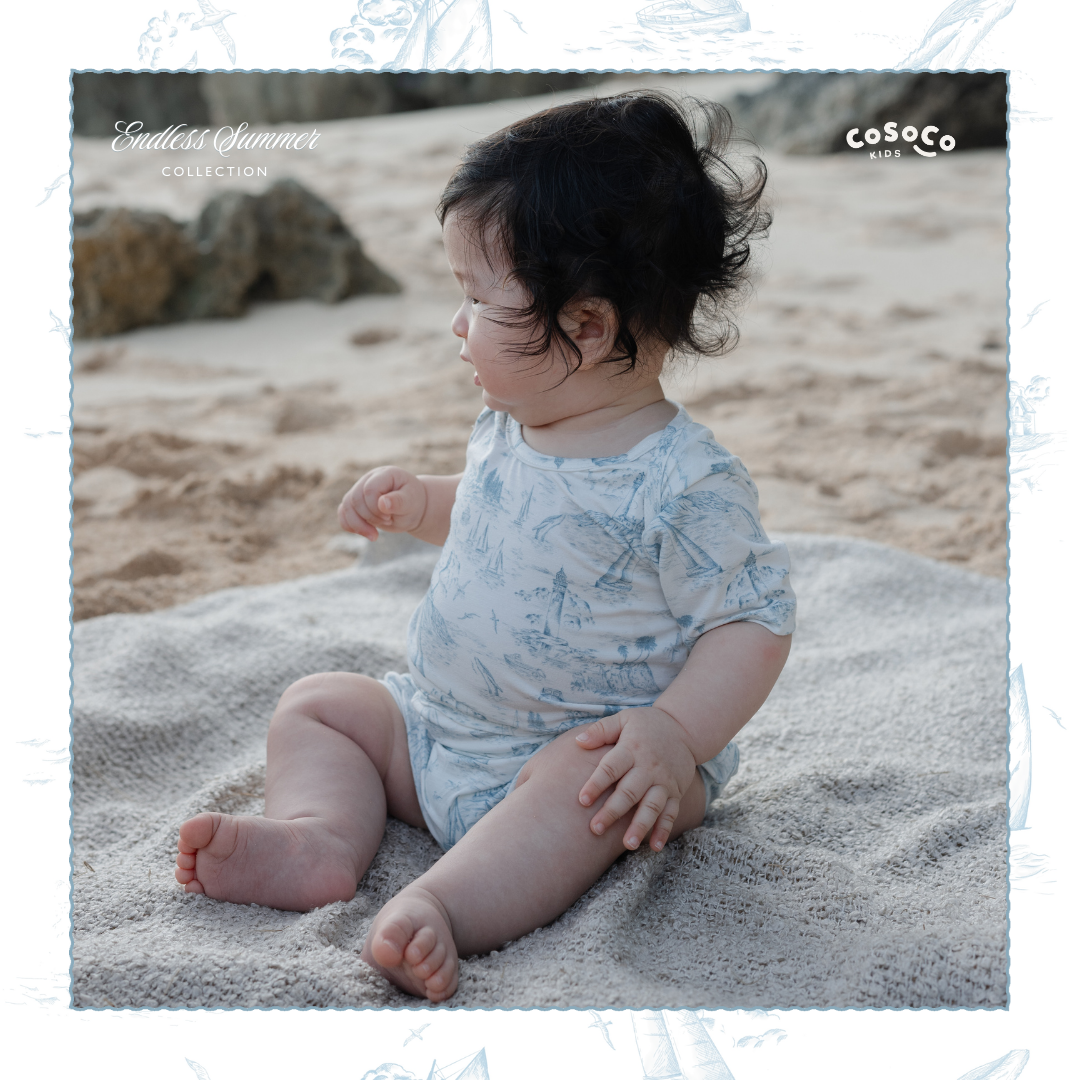 Baby Bloomer Set in Coastal Blue