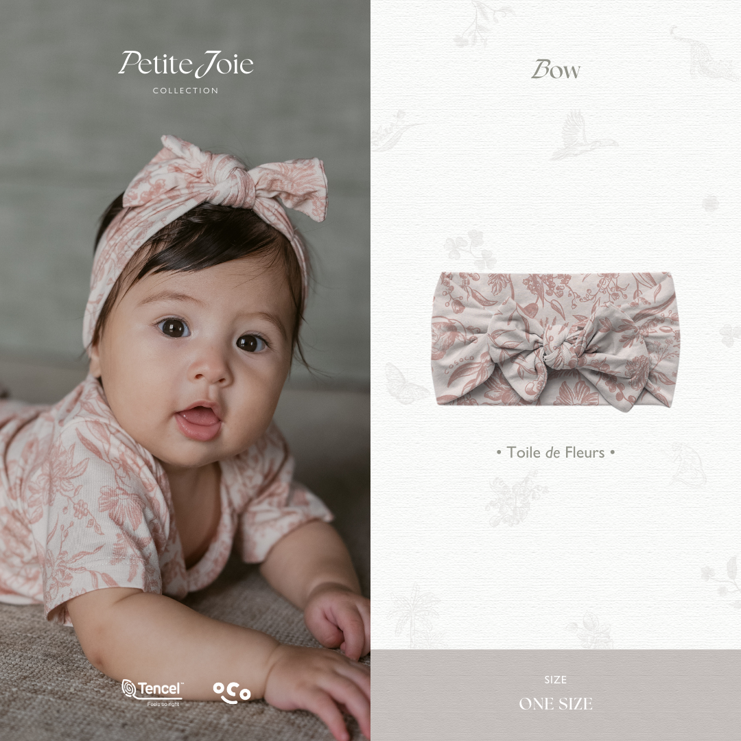 Baby Bow in Toile De Fleurs