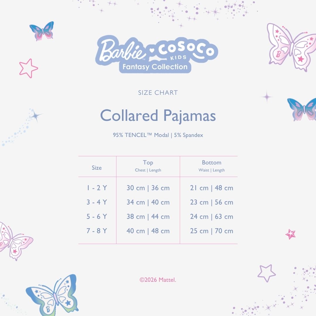 Barbie Collared Pajamas in Rainbow Dreams