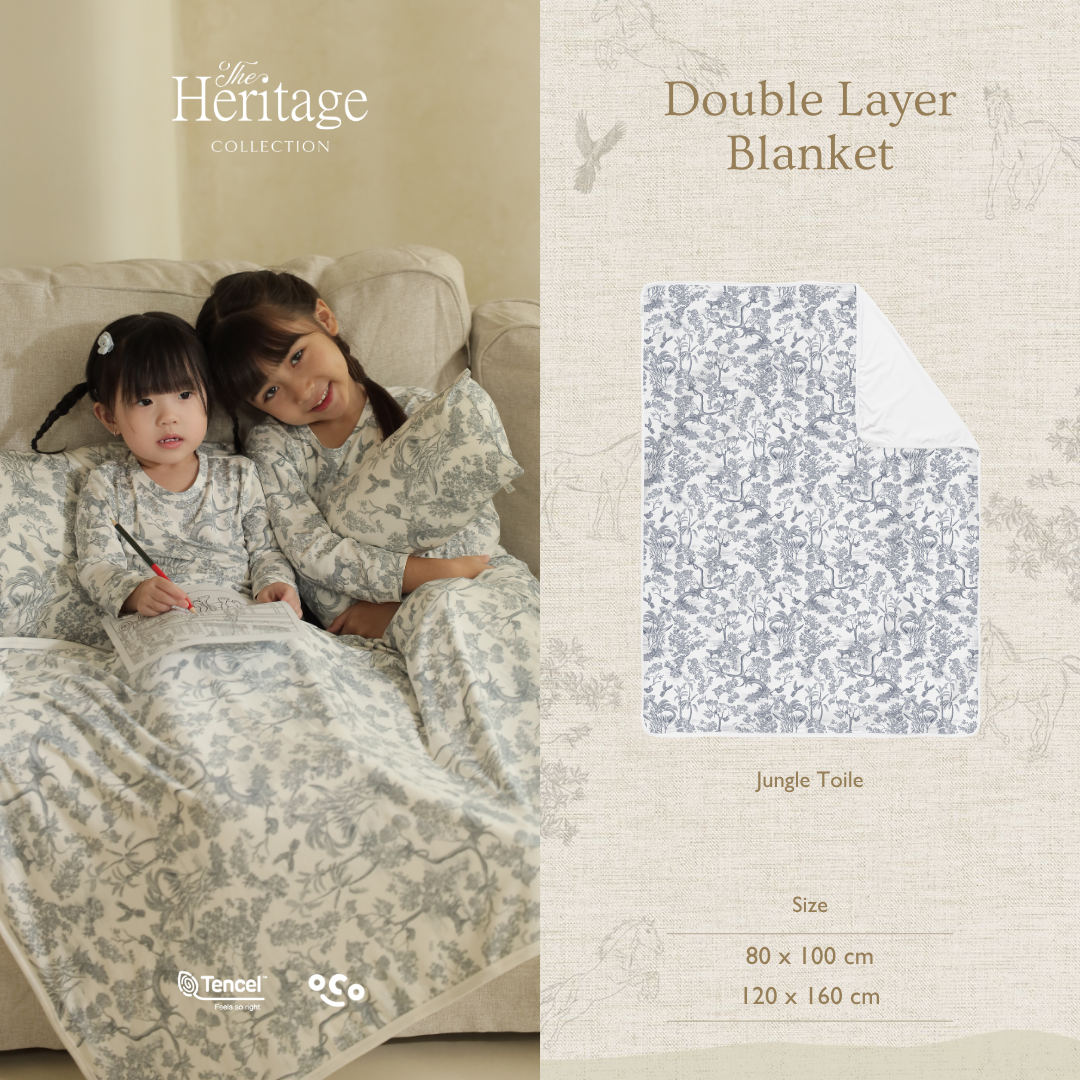Double Layer Blanket in Jungle Toile