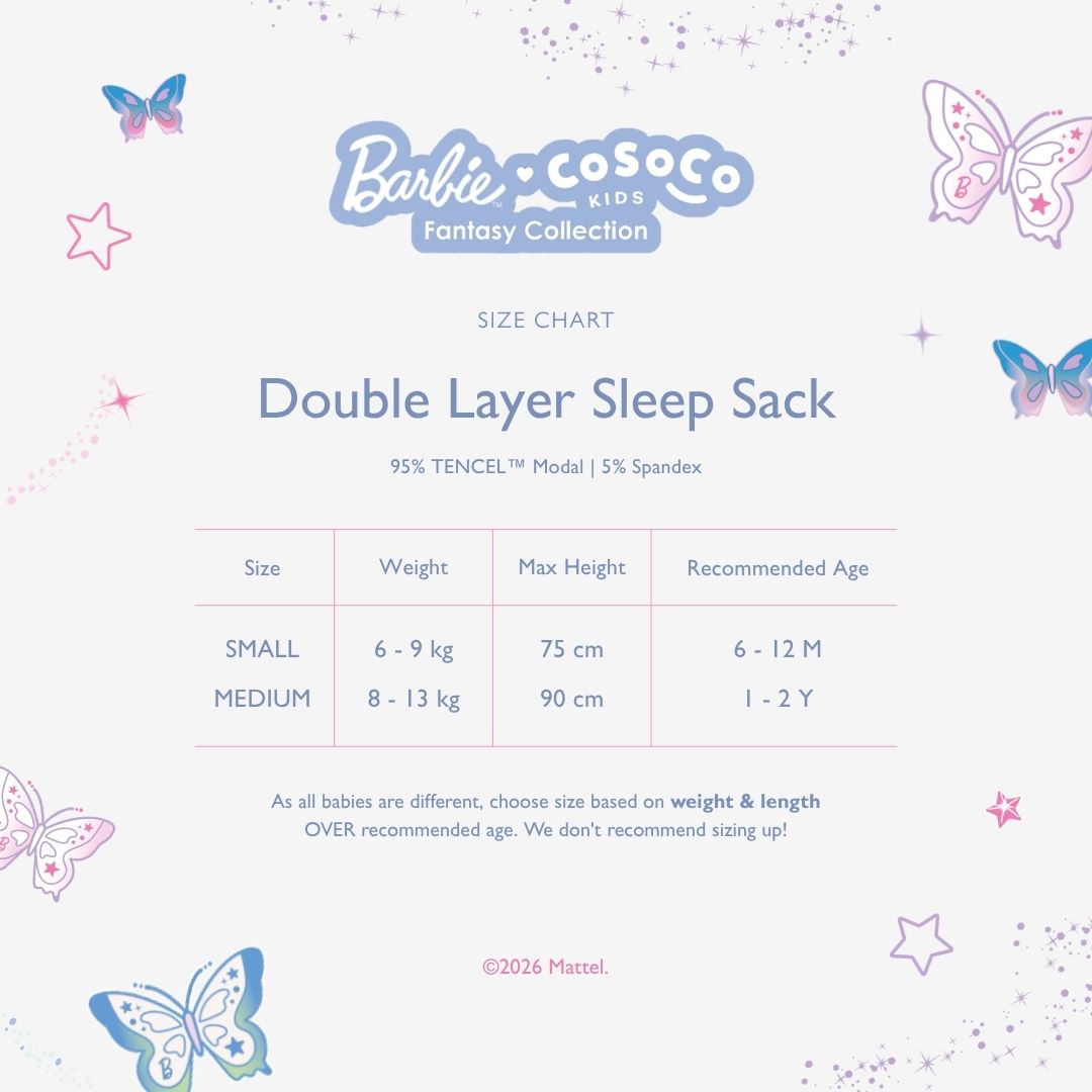 Barbie Double Layer Sleep Sack in Rainbow Dreams
