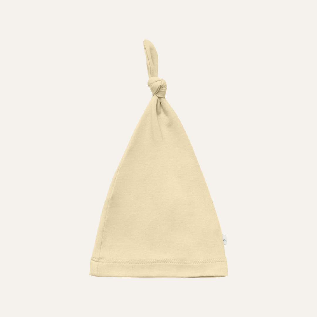 Knotted Hat in Dandelion Yellow