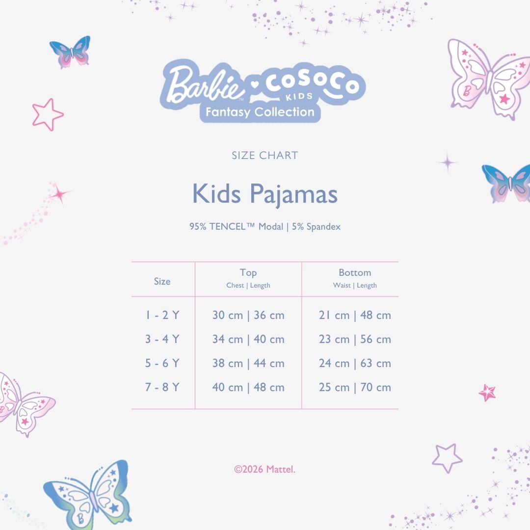 Barbie Kids Pajamas in Barbie Pixie Wish