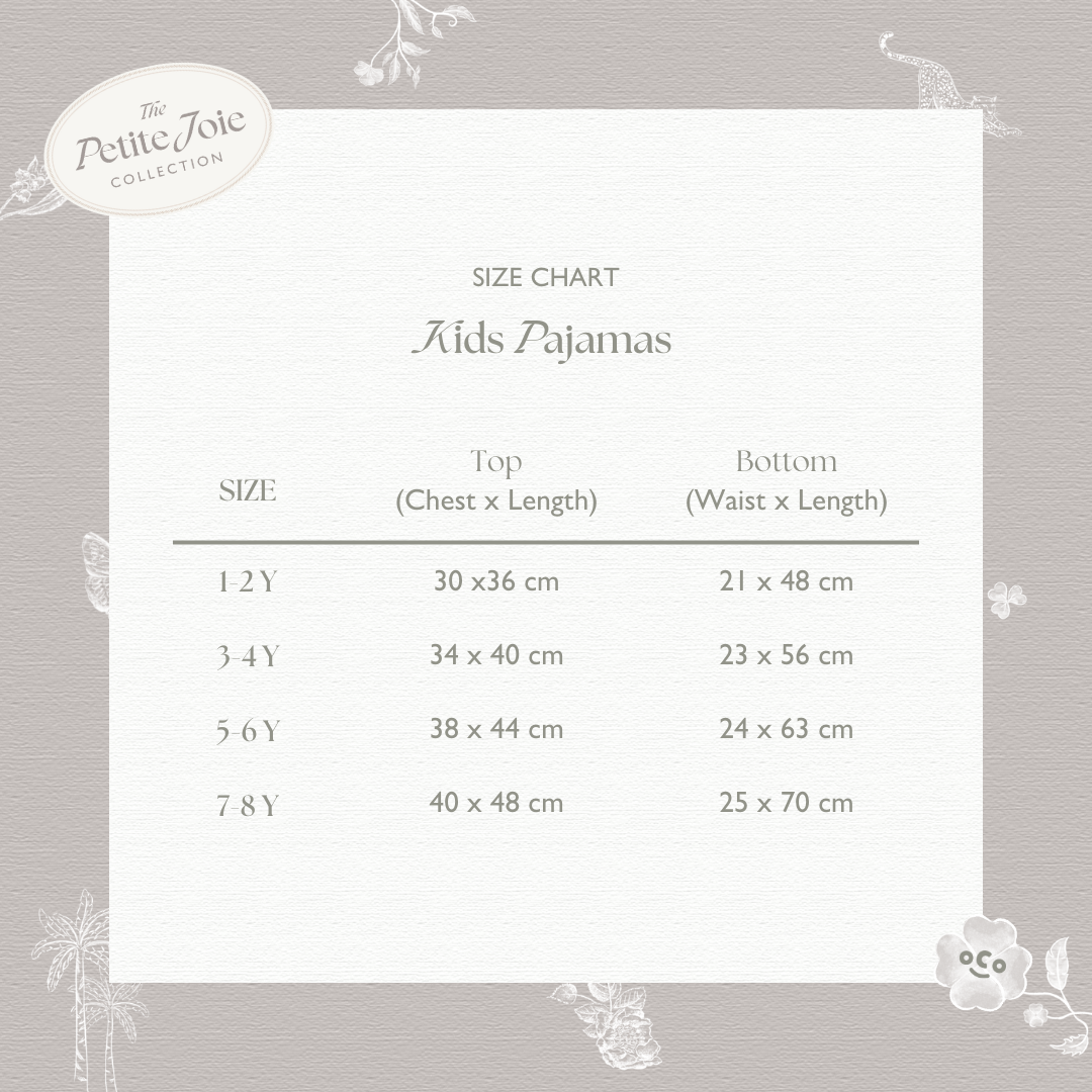 Kids Pajamas in Toile de Fleurs