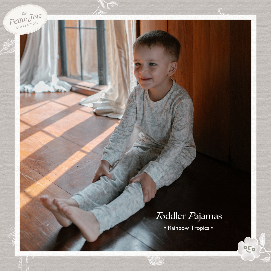 Kids Pajama Set in Rainbow Tropics