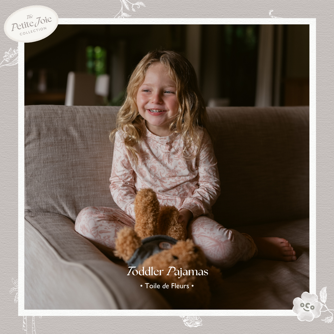 Kids Pajama Set in Toile de Fleurs