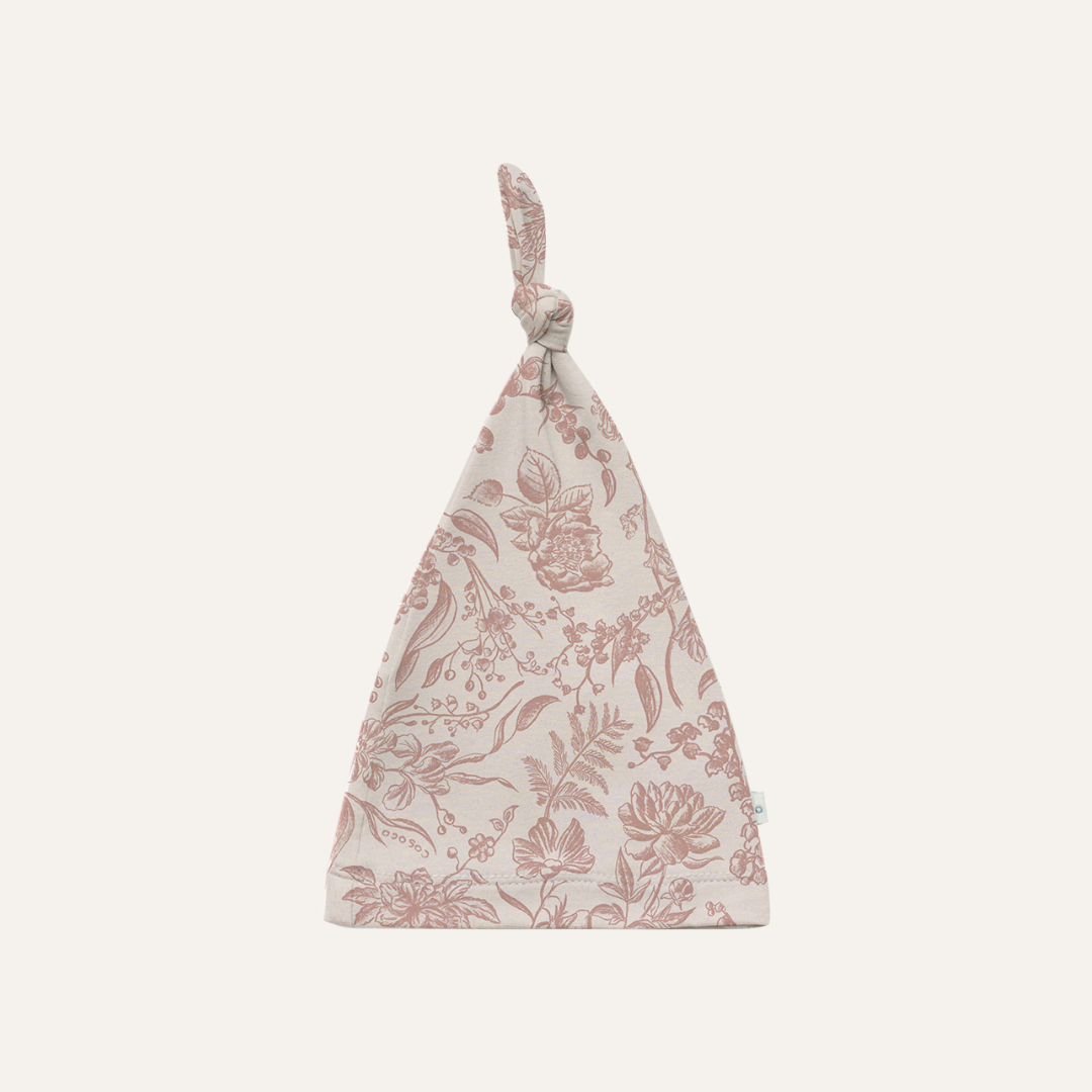 Knotted Hat in Toile De Fleurs
