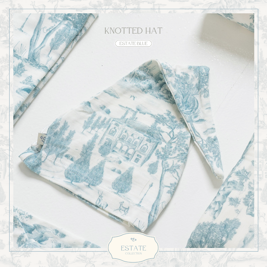 Knotted Hat in Estate Blue
