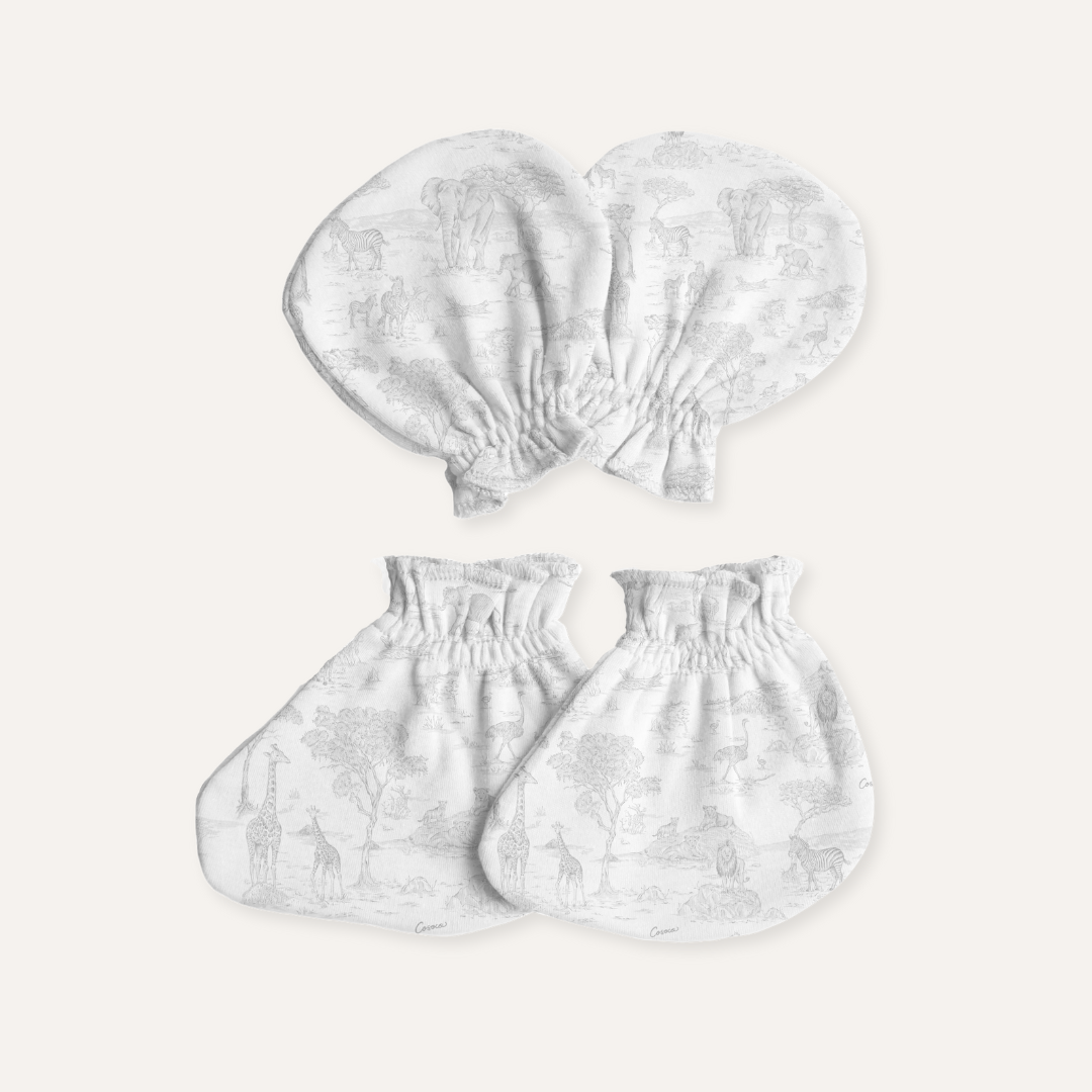Baby Mittens & Booties in By the Safari