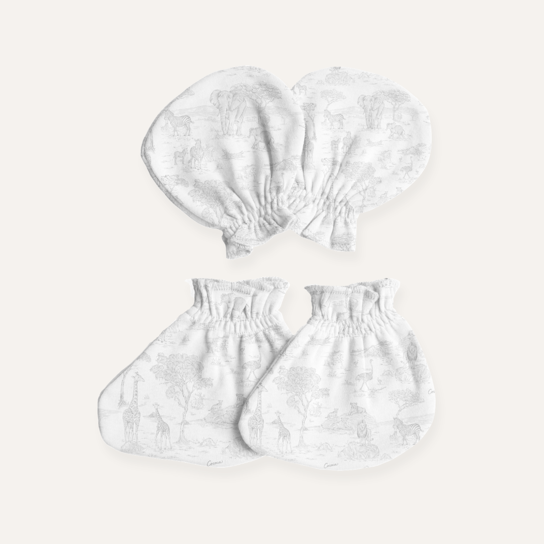 Baby Mittens & Booties in By the Safari