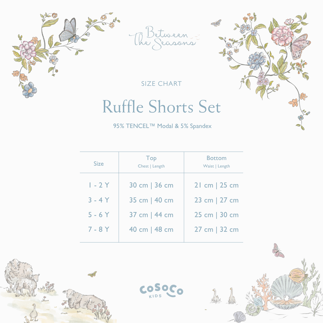 Ruffle Shorts Set in Papillon