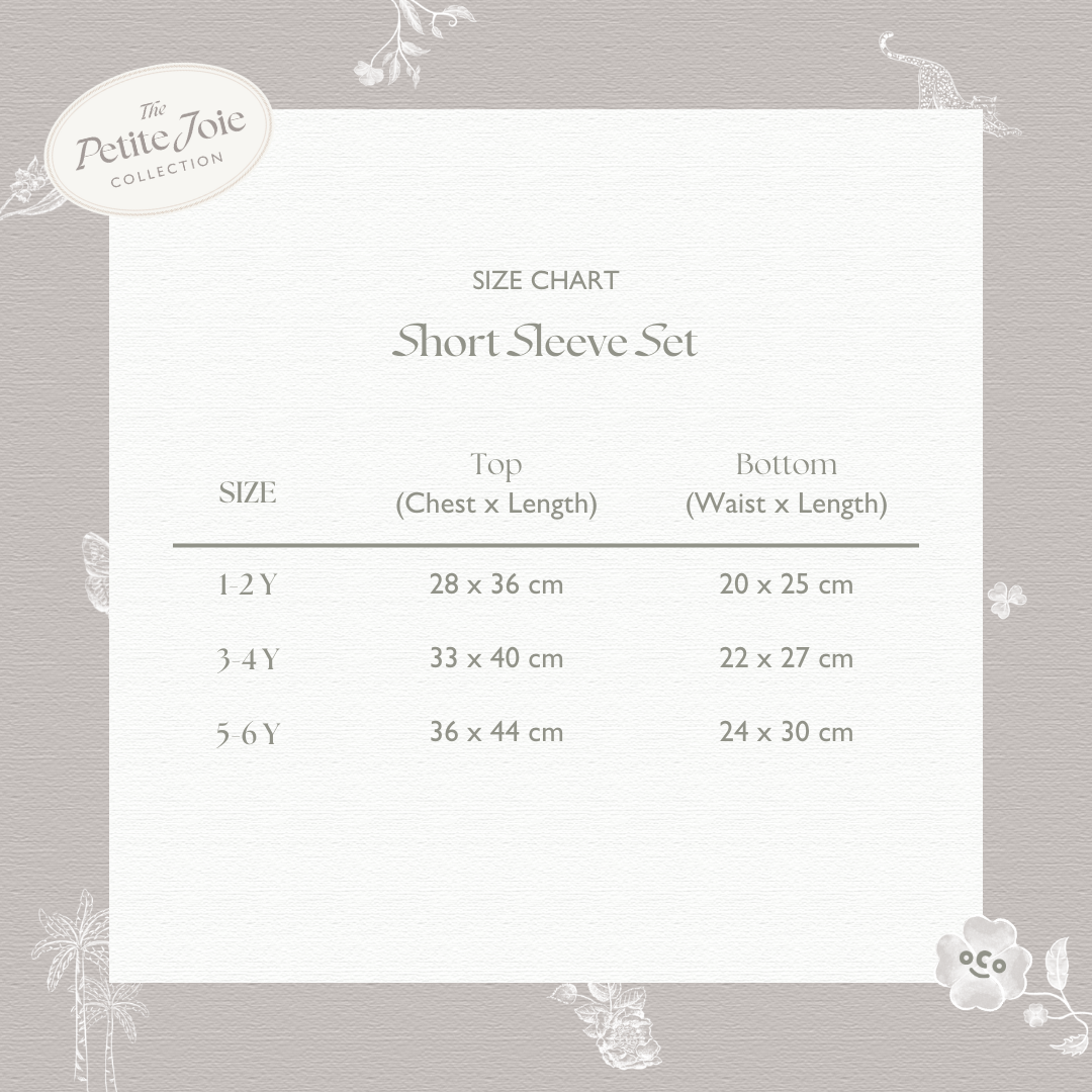 Short Sleeve Set in Toile de Fleurs