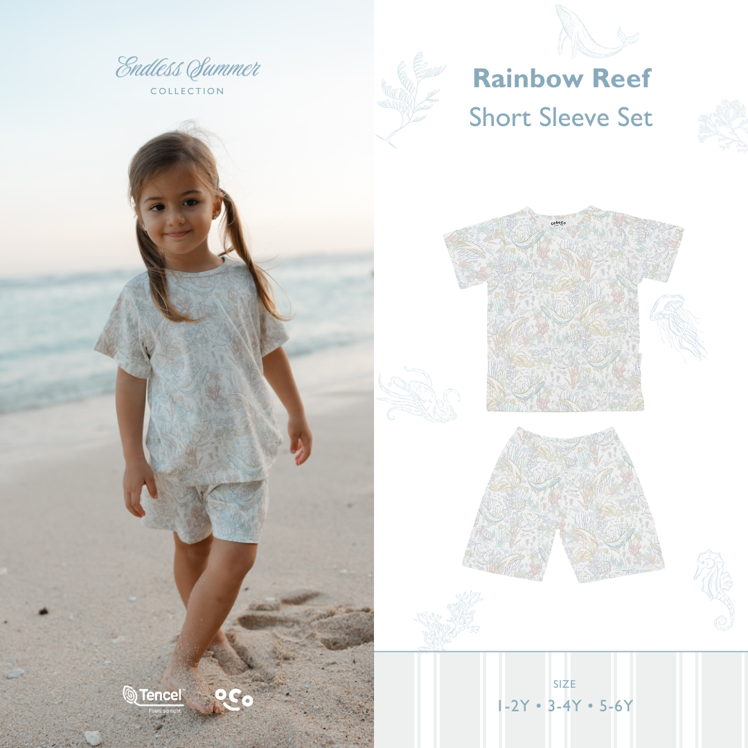 Short Sleeve Set in Rainbow Reef