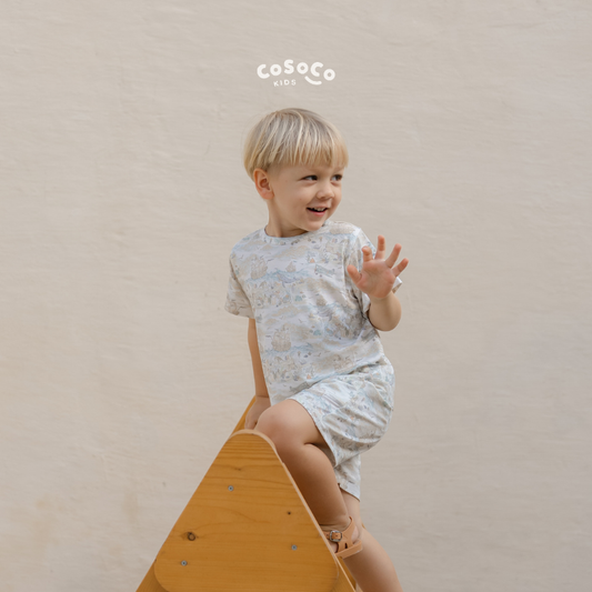 Short Sleeve Set in Salt Air