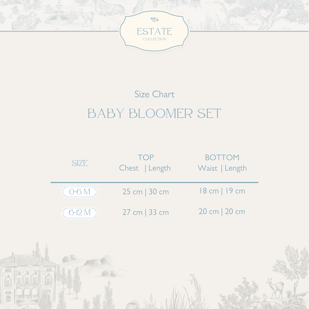 Baby Bloomer Set in Estate Blue