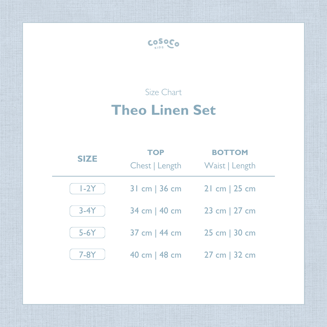 Theo Linen Set in White Black