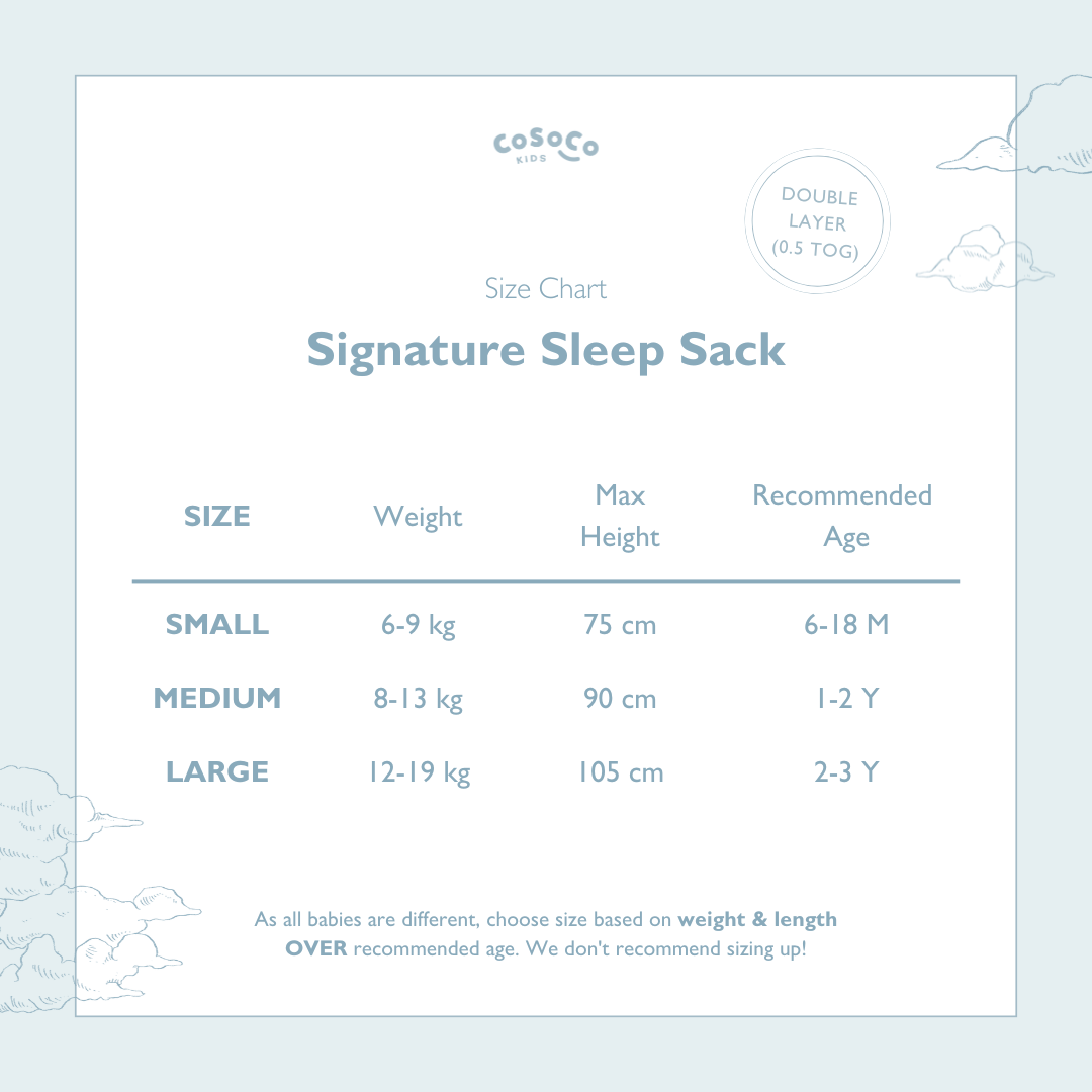 Signature Double Layer Sleep Sack in Coastal Blue