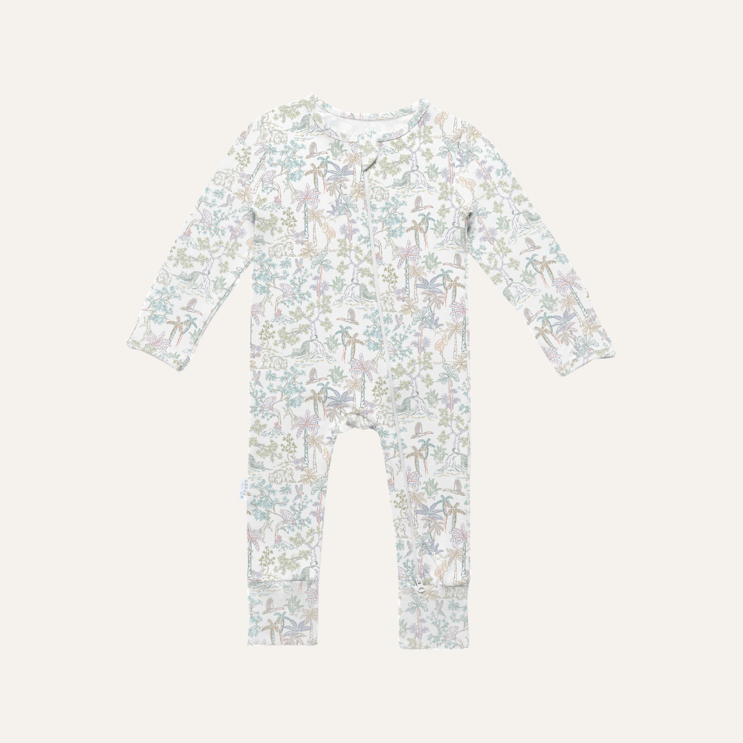Baby Sleepsuit in Rainbow Tropics