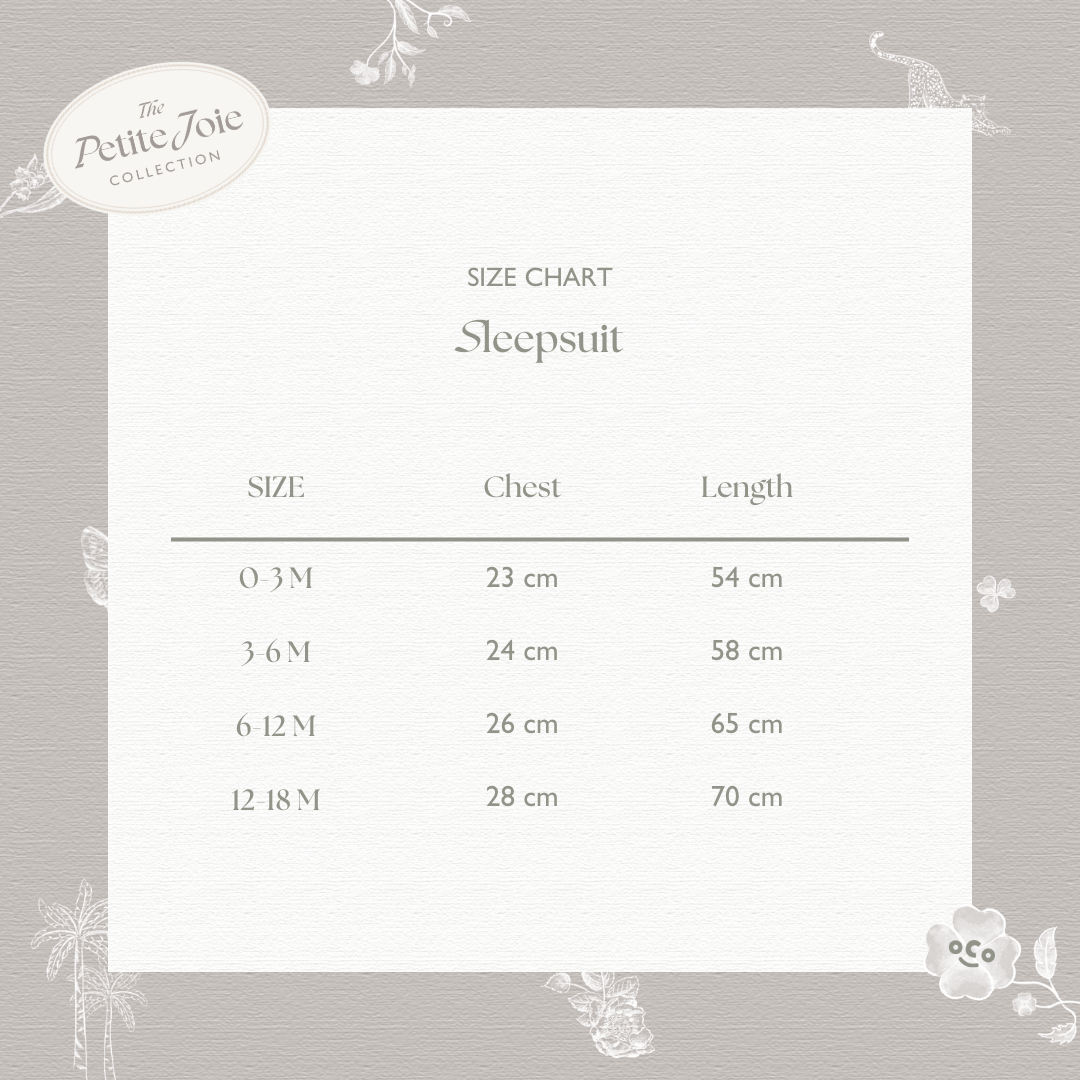 Baby Sleepsuit in Toile De Fleurs