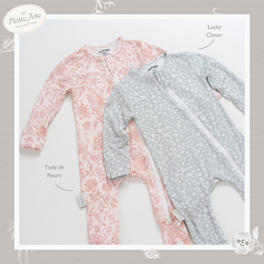 Baby Sleepsuit in Toile De Fleurs