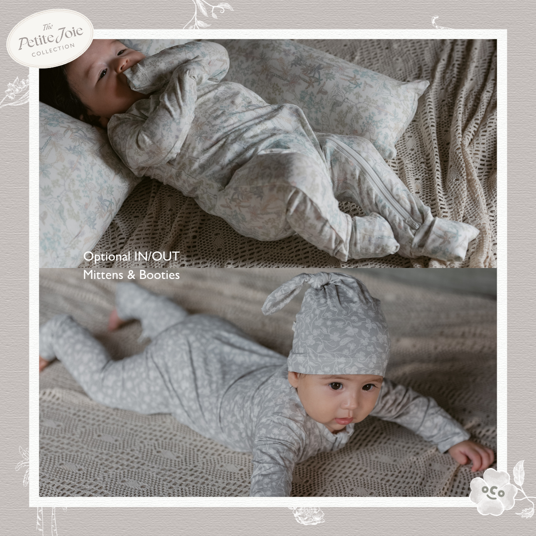 Baby Sleepsuit in Toile De Fleurs