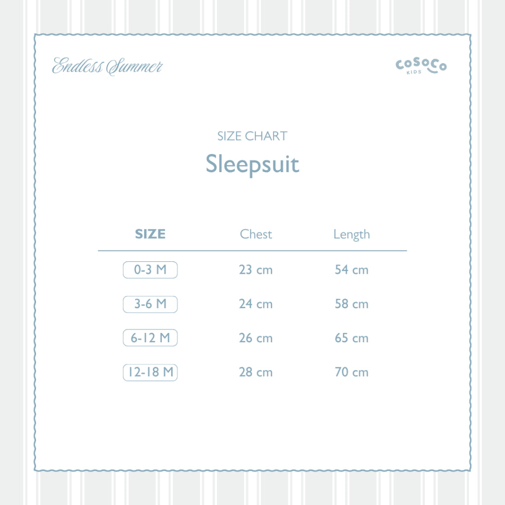 Sleepsuit in Coastal Blue