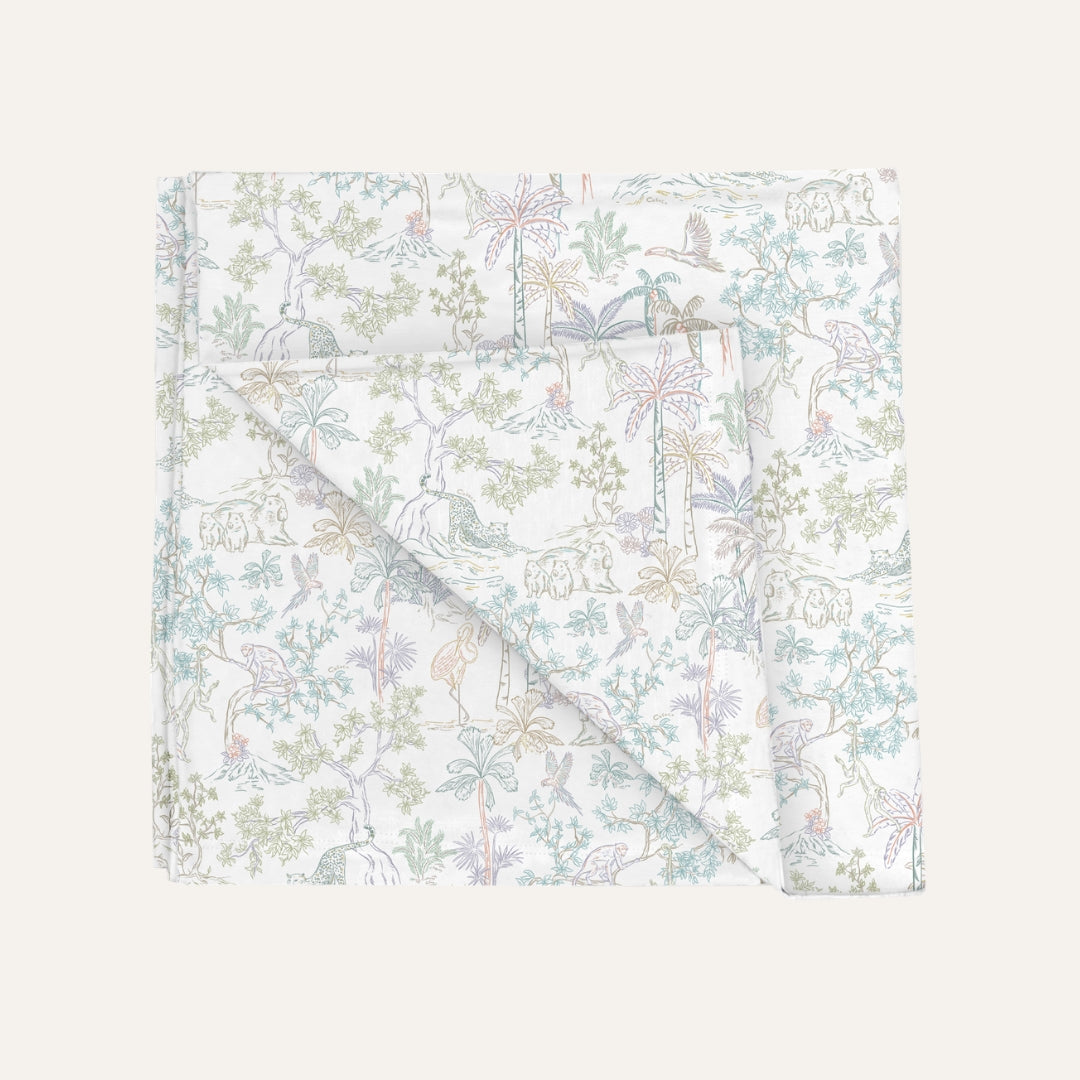 Swaddle Blanket in Rainbow Tropics