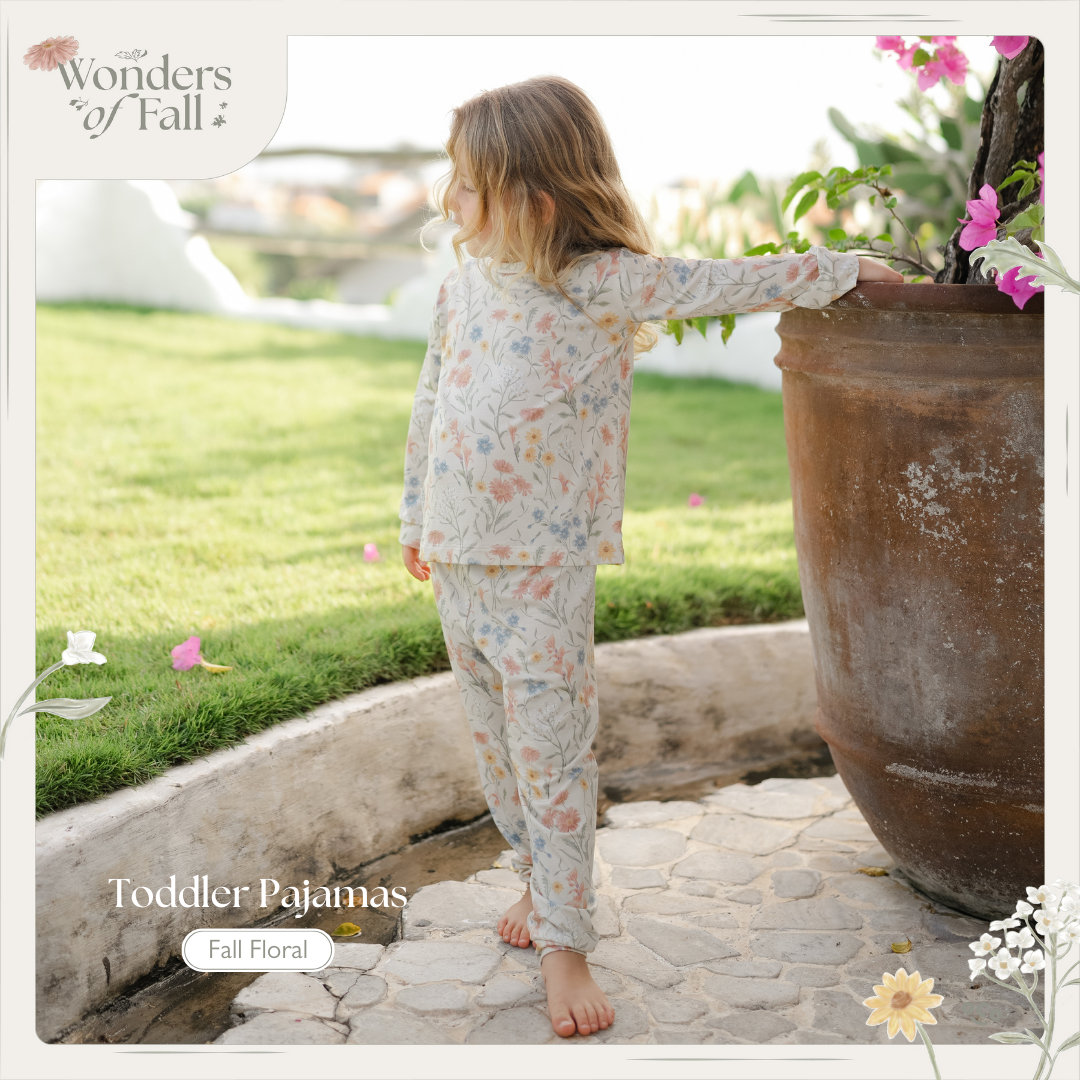 Kids Pajamas in Fall Floral
