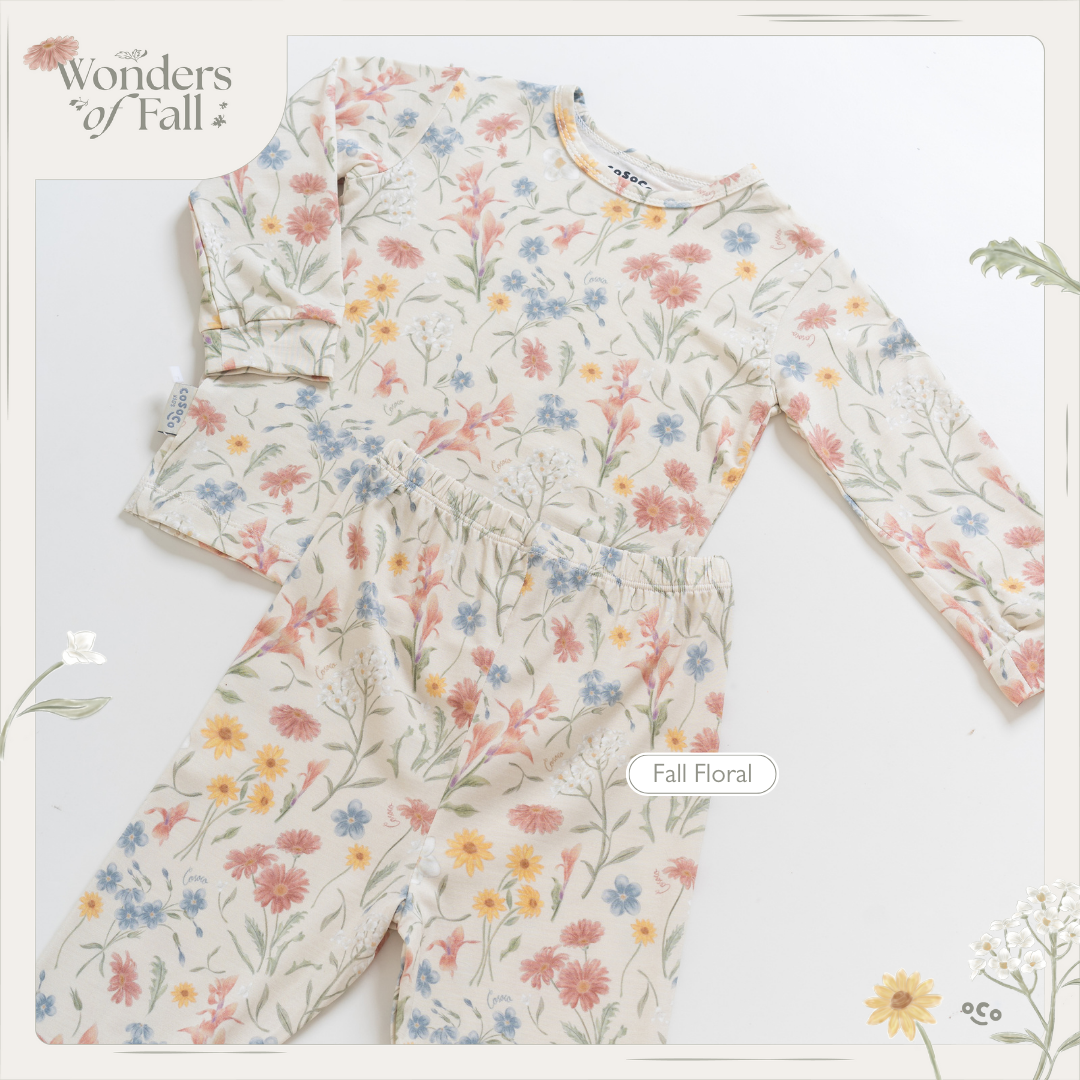 Kids Pajamas in Fall Floral