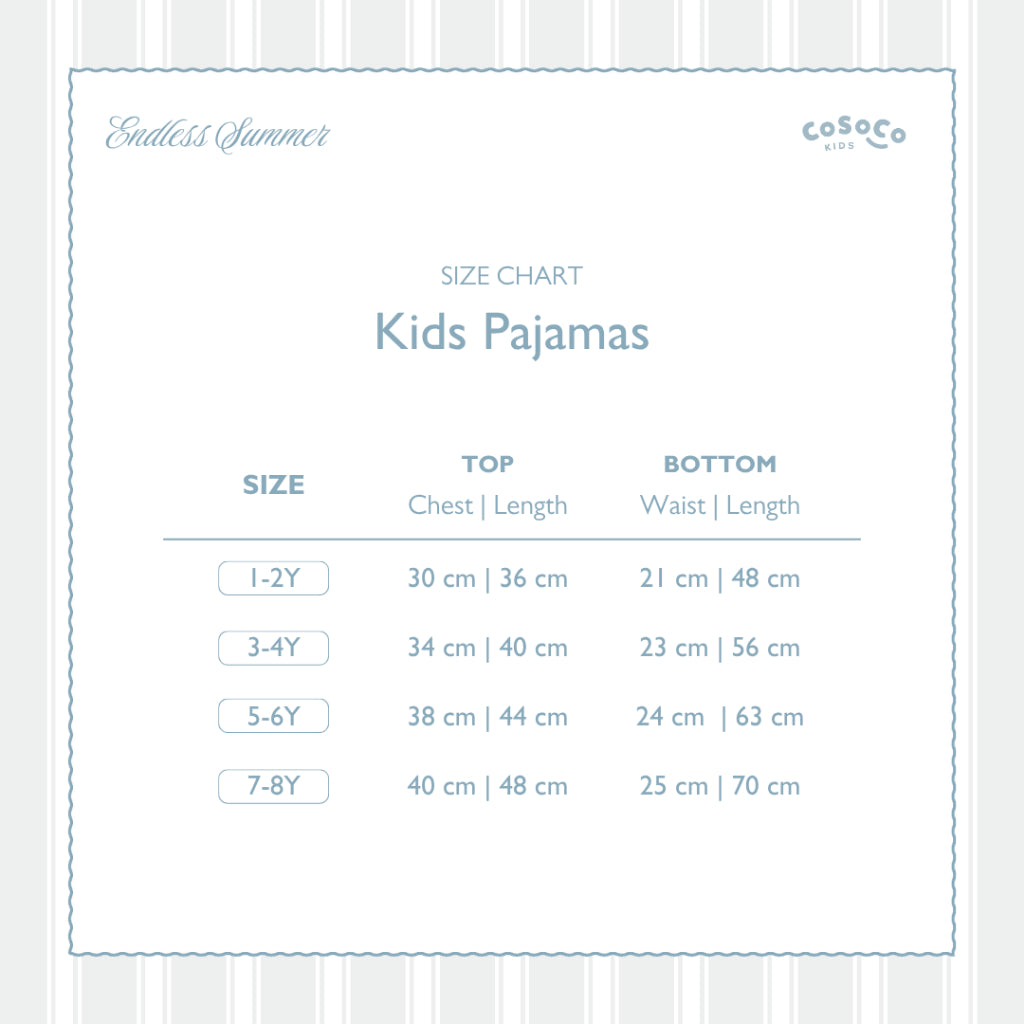 Kids Pajamas in Coastal Blue