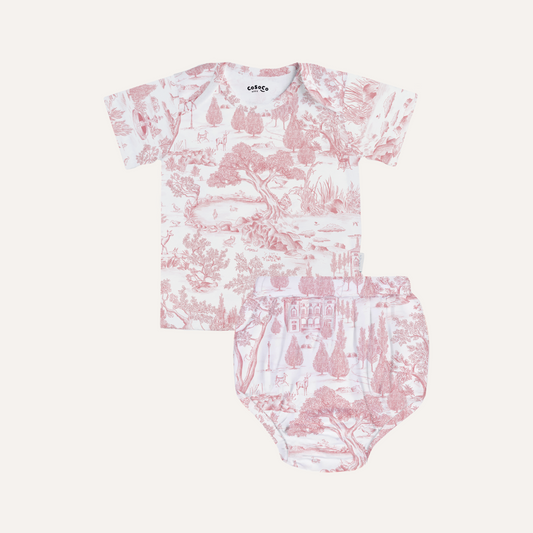 Baby Bloomer Set in Estate Pink