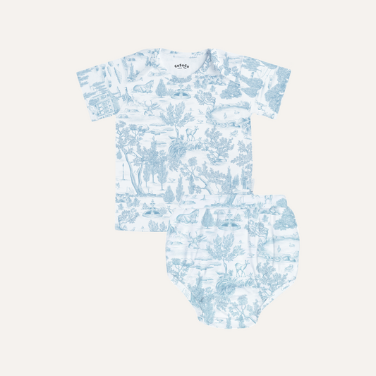 Baby Bloomer Set in Estate Blue