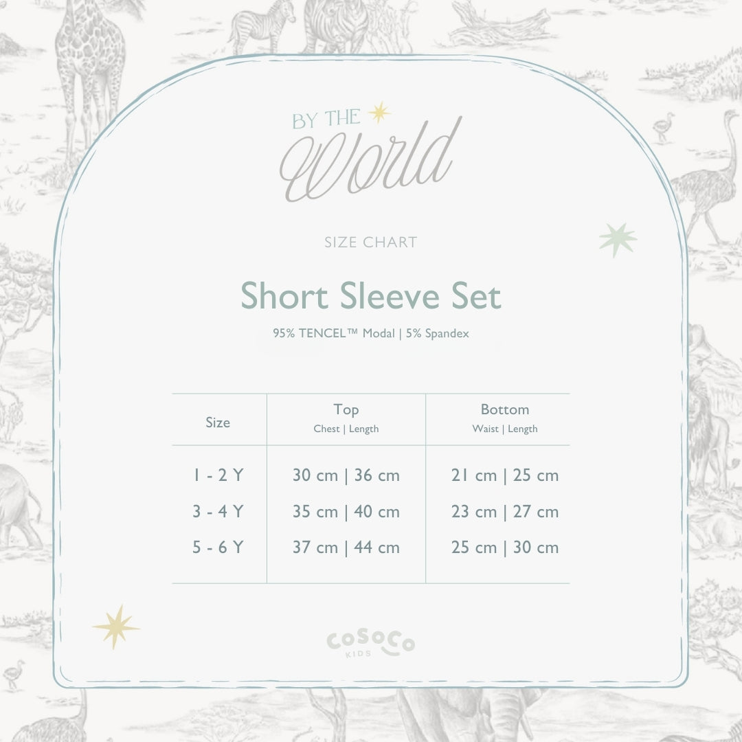 Short Sleeve Set in By the Safari