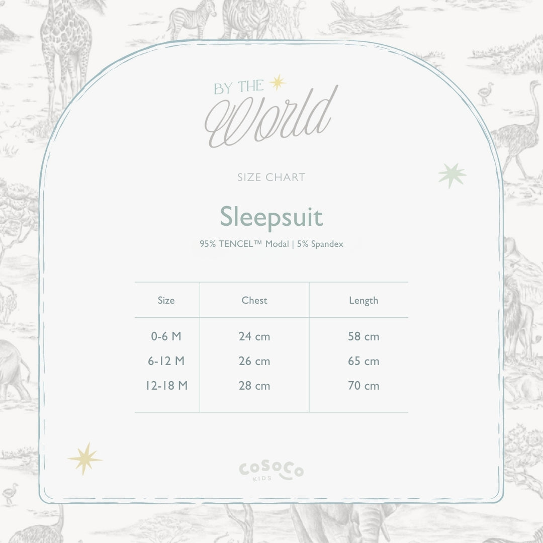 Sleepsuit in By the Safari