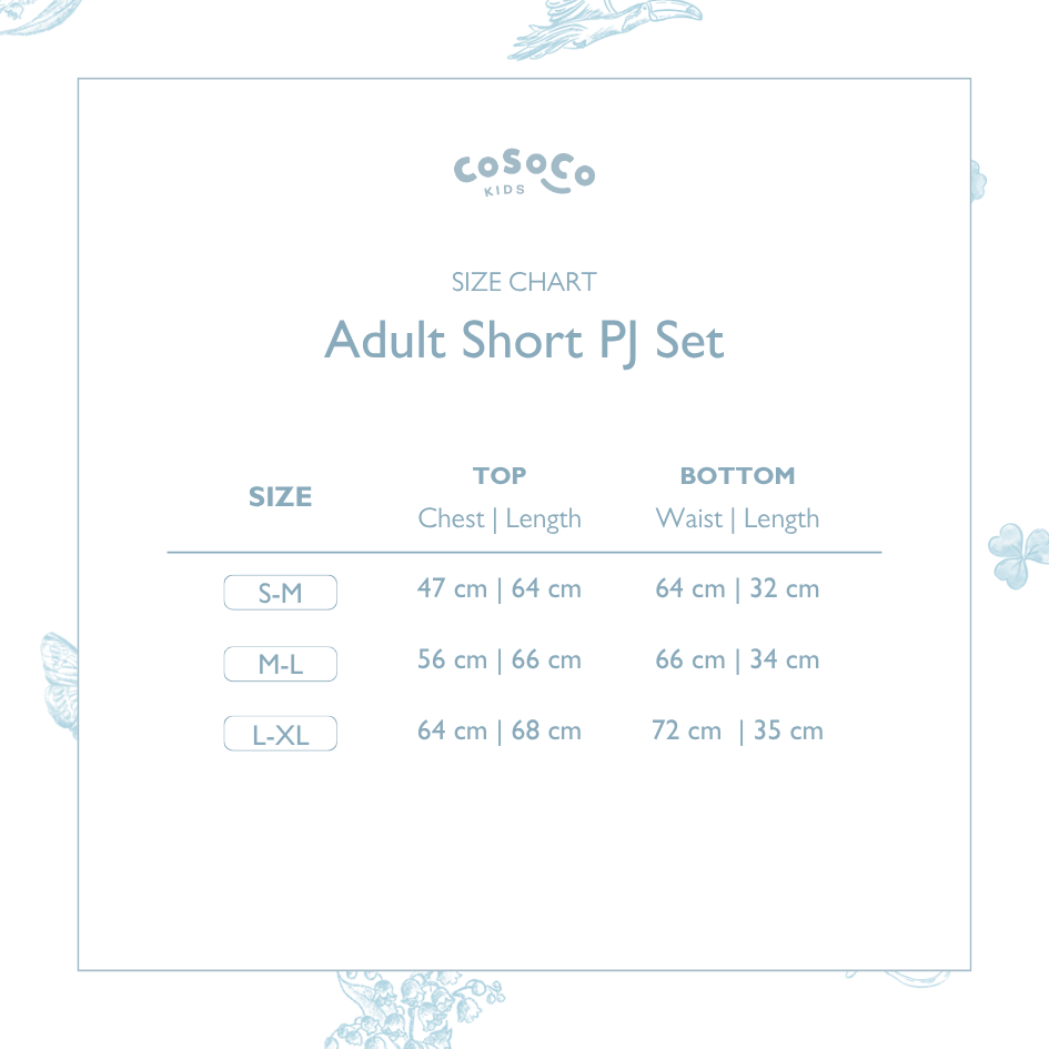Adult Short PJ Set in Jungle Toile