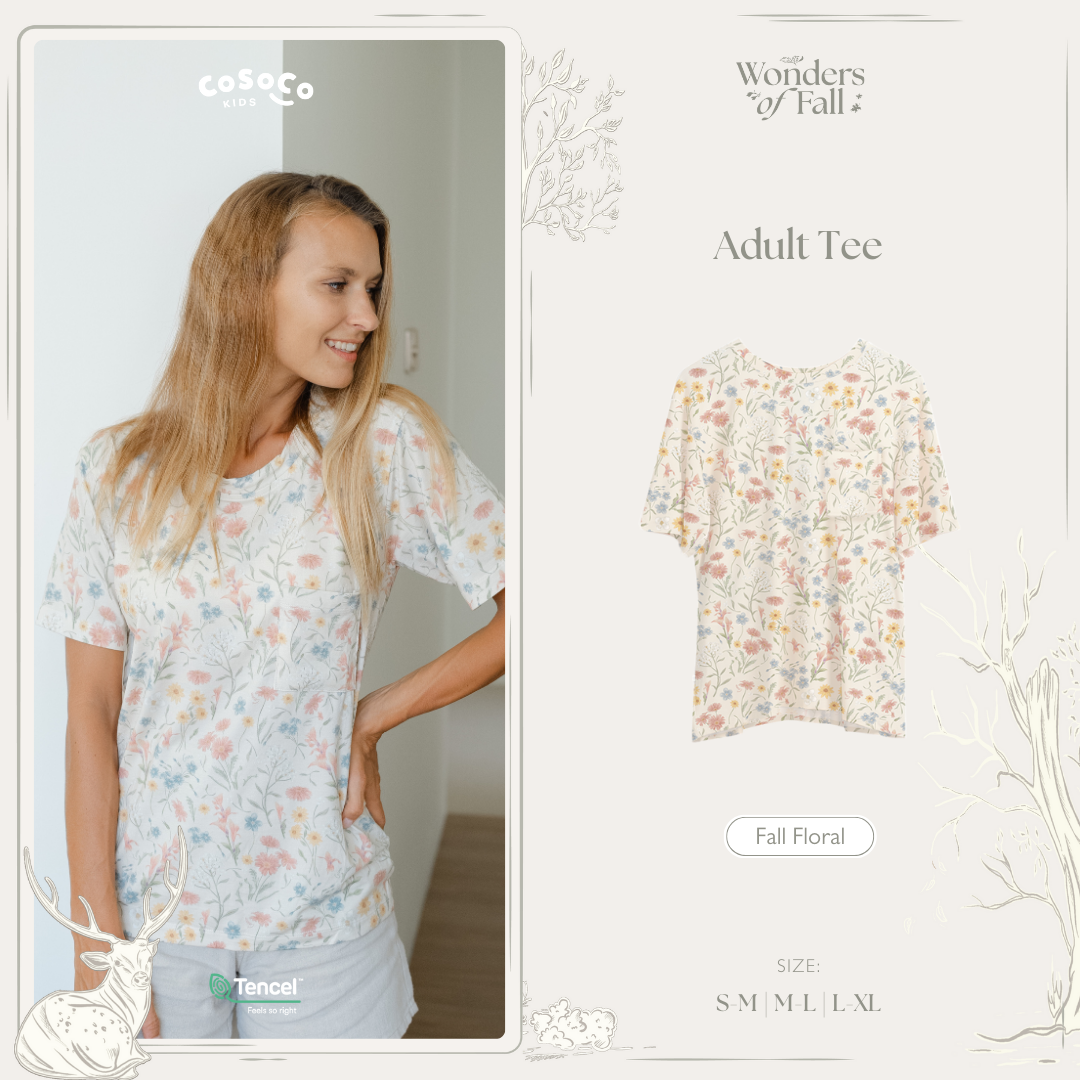 Adult Comfort Tee in Fall Floral