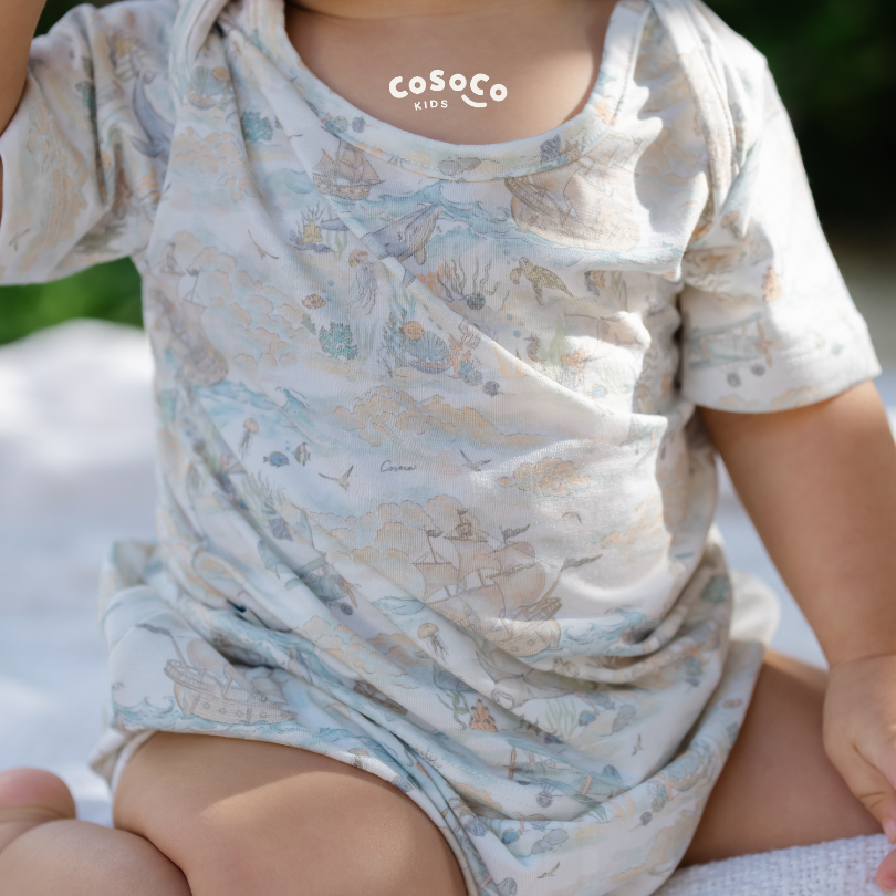 Baby Bloomer Set in Salt Air