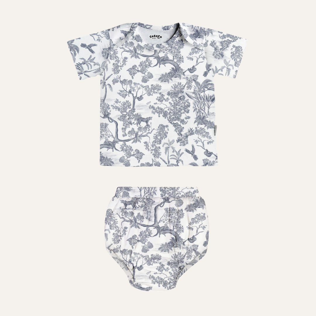 Baby Bloomer Set in Jungle Toile