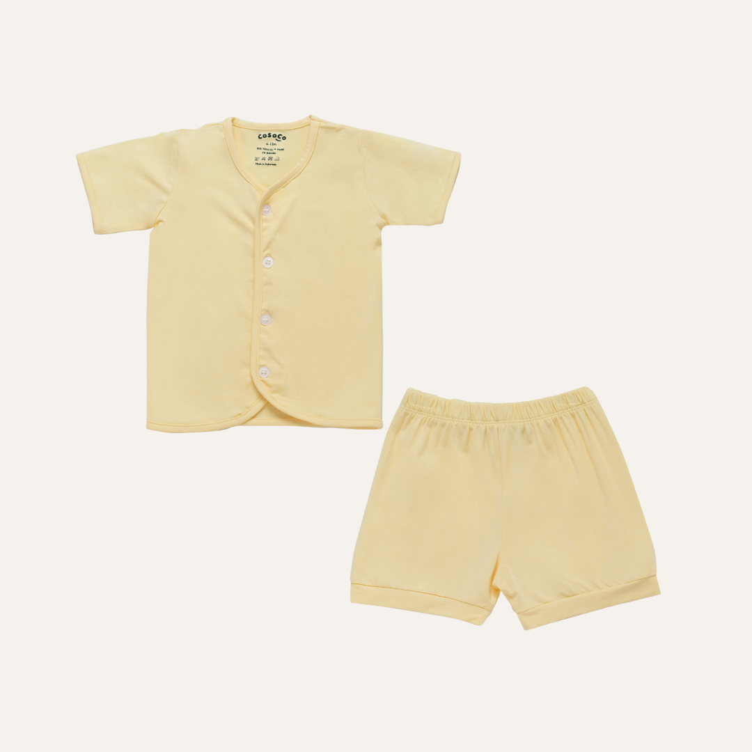 Baby Button Set in Dandelion Yellow
