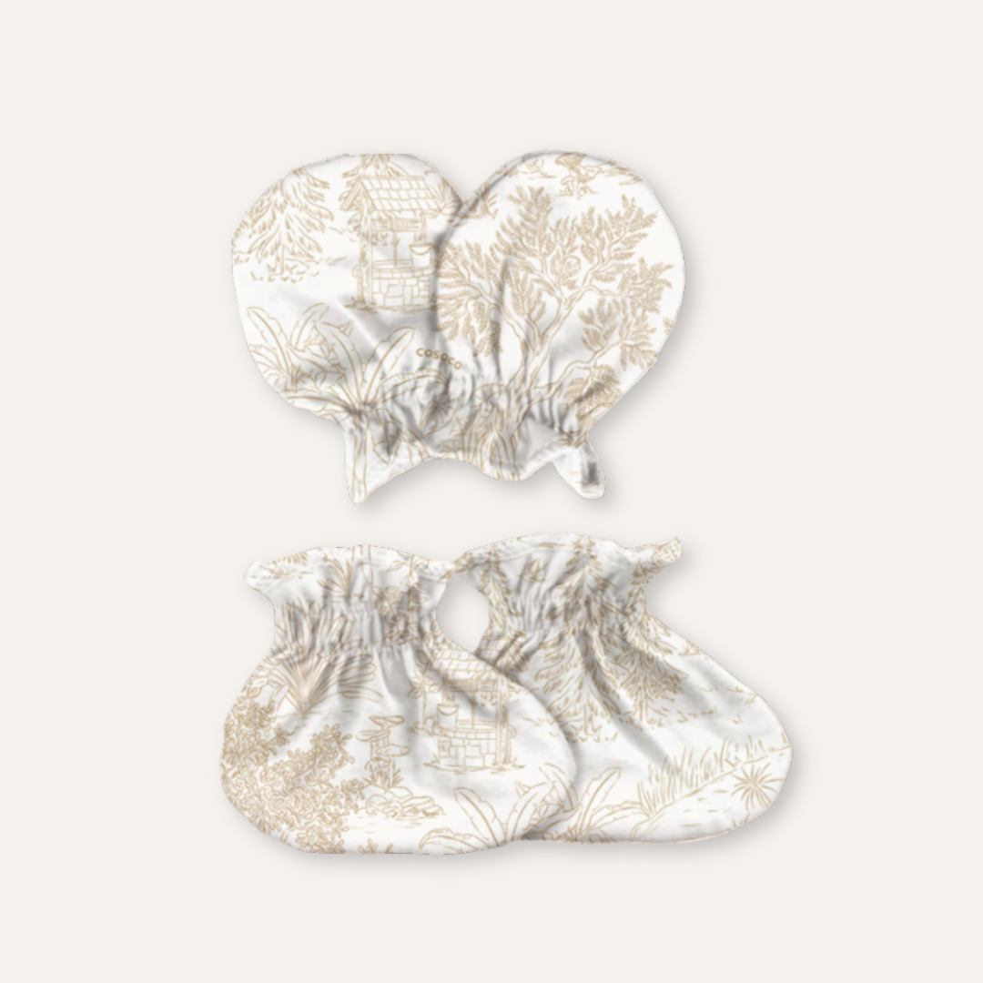 Mittens & Booties in Equestrian Toile