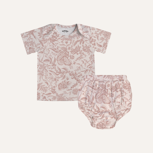 Baby Bloomer Set in Toile De Fleurs