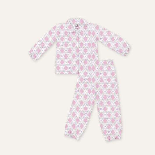 Barbie Collared Pajamas in Iconic Diamond