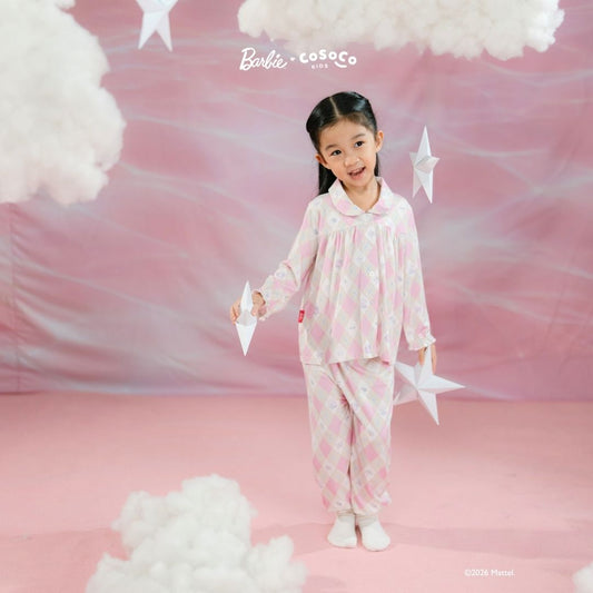 Barbie Collared Pajamas in Iconic Diamond