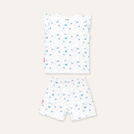 Barbie Ruffle Shorts Set in Cosmic Butterflies